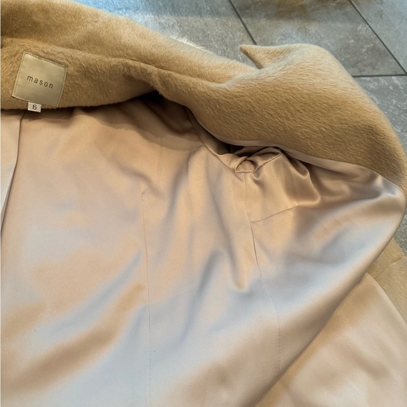 Mason by Michelle Mason Goat Fur Coat in Sand, Size 6 - Picture 10 of 10